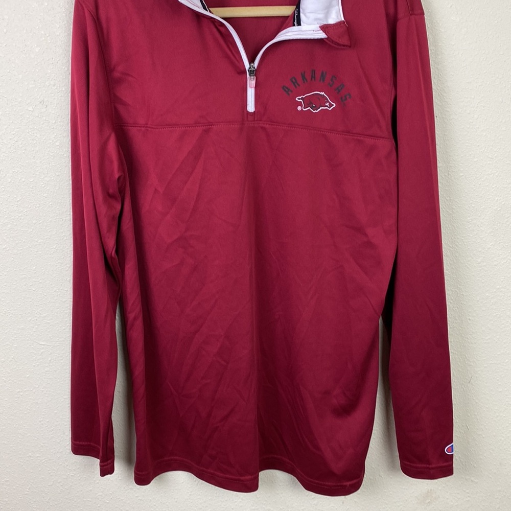 Champion | Arkansas Razorback Quarter Zip Pullover L - Picture 3 of 7